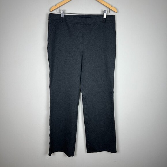Quince‎ Pants Womens XL Gray Pull On Ultra Stretch Ponte Straight Leg Office - Picture 1 of 12